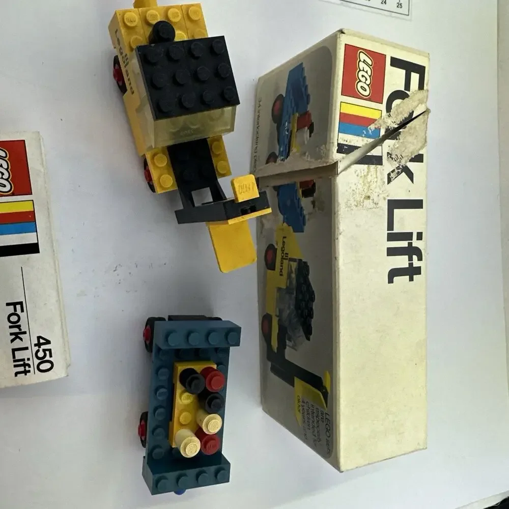 1973 Legoland Construction 450 Fork Lift Complete w/Box & Instructions Vintage